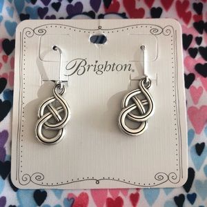 NWT Brighton Silver Braid Leverback Earrings